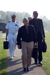 Admiral James Stavridis arriving at SHAPE