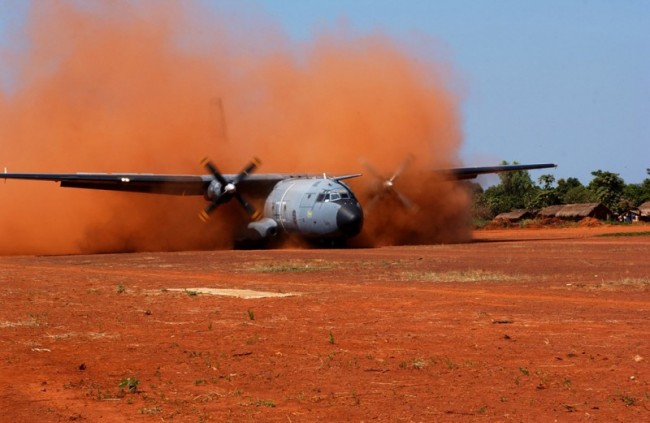 The 420 French soldiers of Operation BOALI provide logistical, administrative and technical support for the military component of the International Support Mission for the Central African Republic (MISCA) (Credits: Ministry of Defense)