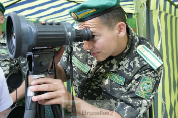 A Ukrainian border guard in Odessa during a celebration. (EUBAM Moldova-Ukraine)
