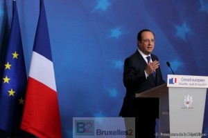 François Hollande face à la presse vendredi (Crédit : Elysée)