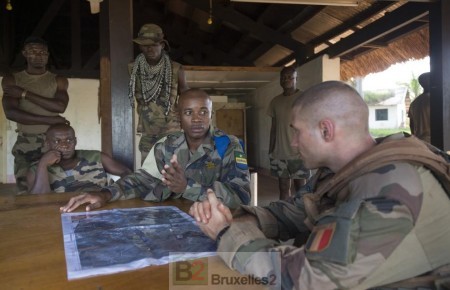 Update between MINUSCA and GTIA Magenta in N'Gakobo (near Bambari) (credit: Armed Forces Staff / ECPA)