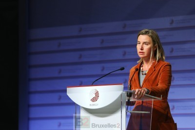 Face à ce terrorisme, le défi culturel est sans doute le plus important, Fed. Mogherini répond à B2 (Crédit : Présidence lettone de l'UE)