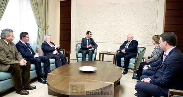 French deputies with Bashar el Assad (source: official Syrian news agency / SANA)