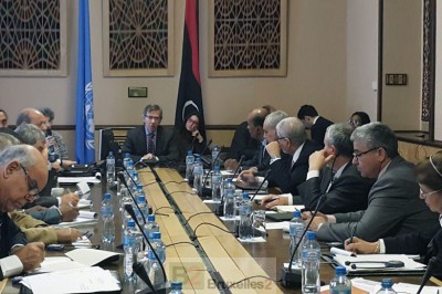 Les négociations à Genève sur la Libye menées par Bernardino Leon (crédit : ONU)