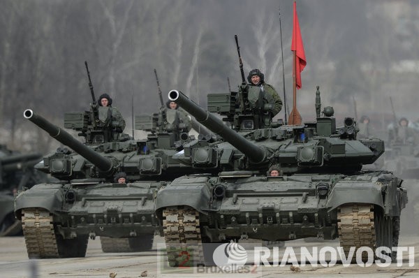The rehearsal for the May 9 parade, last year