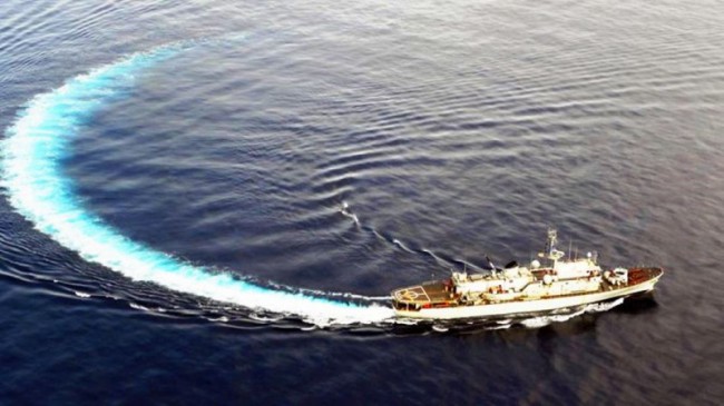 Le Godetia en mer Méditerranée (crédit : armée belge)