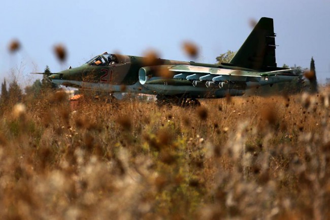 A Russian sukhoi in Syria on the trail (credit: MOD Russia)