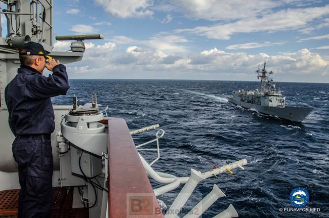 Cavour takes over command of EUNAVFOR Med. Spanish and German rotations