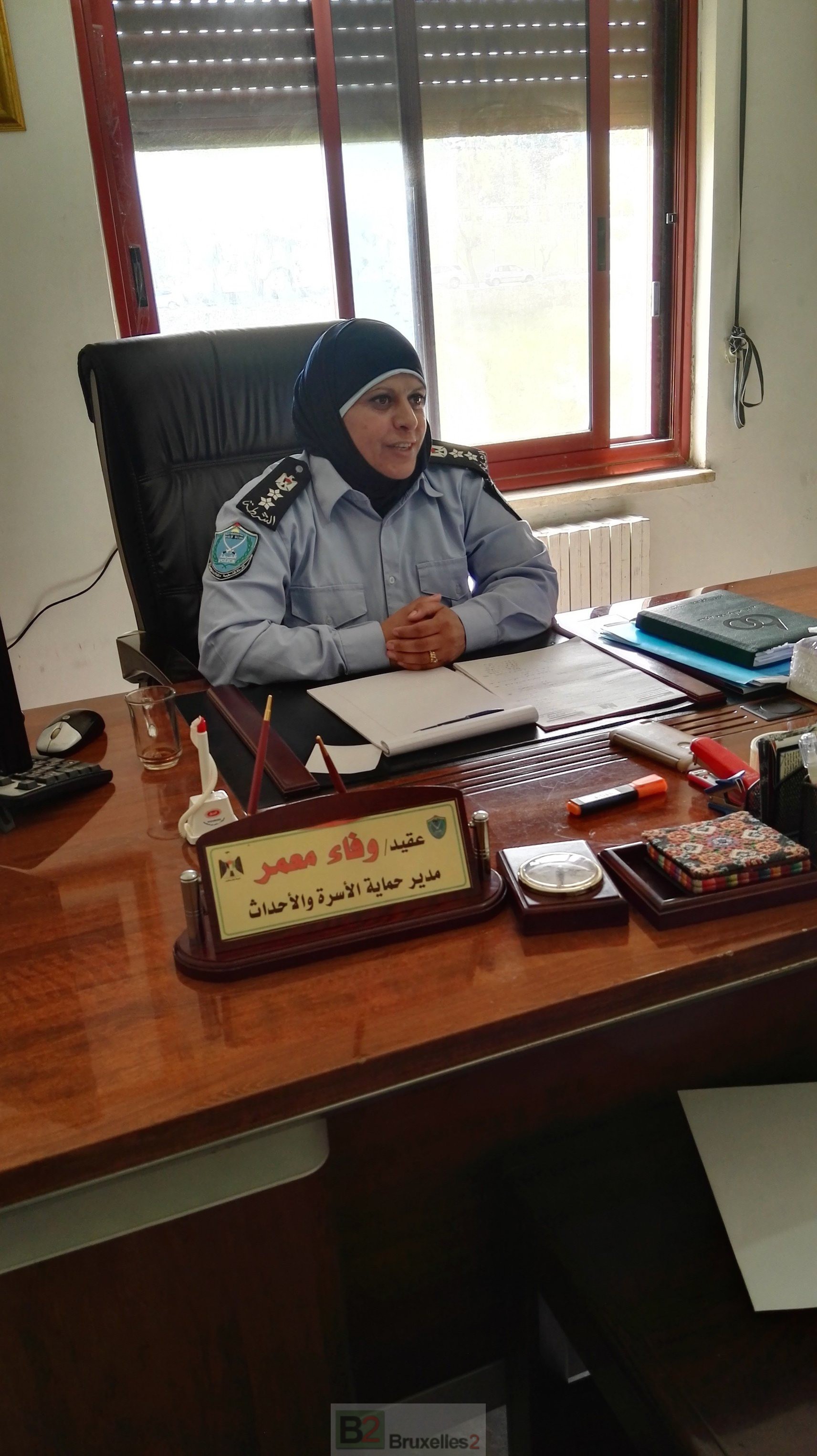 Wafa Mu'amar, colonel de police, chef de l'unité de protection familiale 