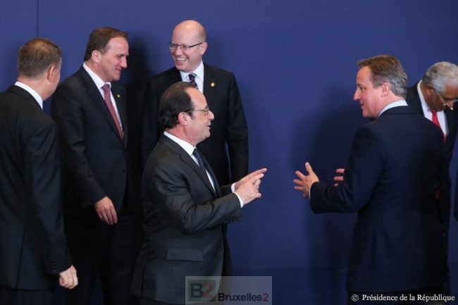 David Cameron and François Hollande at the European Summit