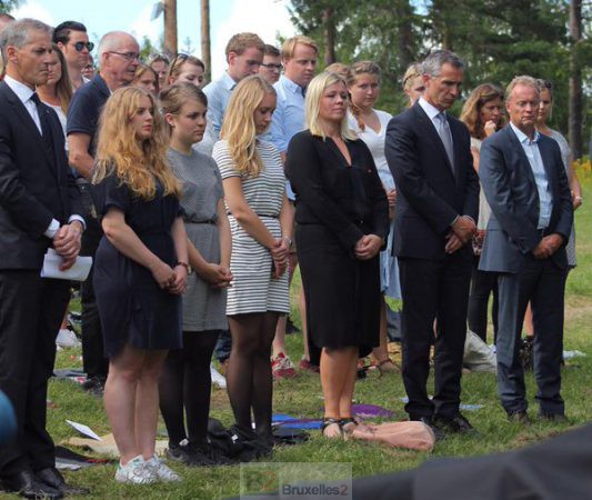 Remembrance ceremony in July 2015 (credit: Twitter Jens Stoltenberg)