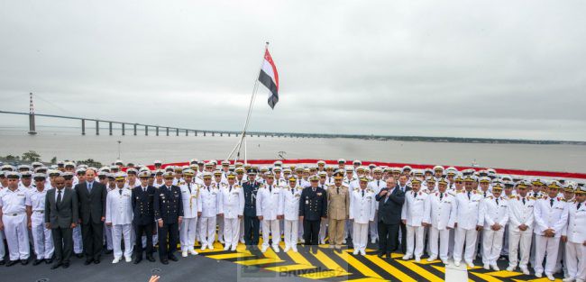 Delivery ceremony of the first BPC to Egypt, June 2016 (credit: DCNS)