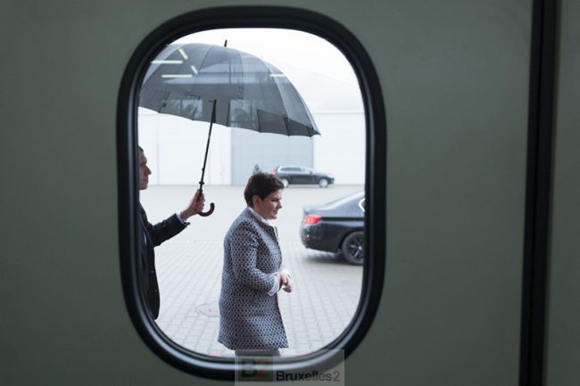 Beata had better take out her umbrella! (credit: PM Poland)