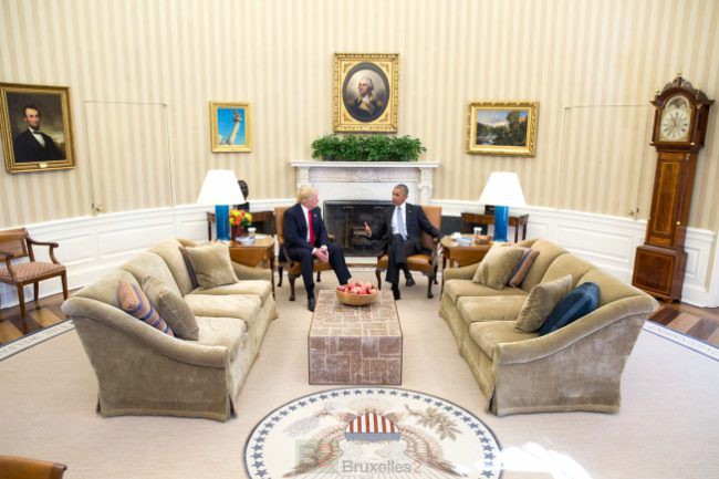 The first meeting between Obama and newly elected Donald Trump was more consensual than expected (credit: US White House)