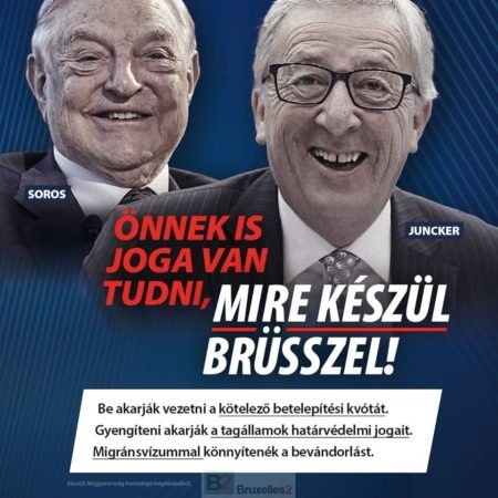 Entre Juncker et Orban, la guerre des affiches